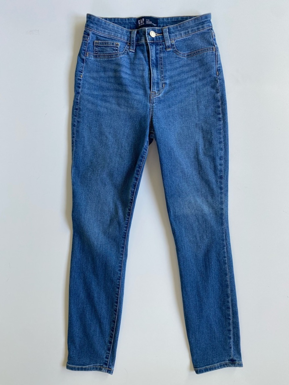 GAP High Rise Favorite Jegging Skinny Jeans in Classic Blue Wash 2/26
